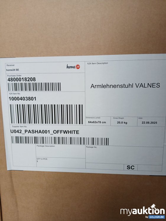 Artikel Nr. 995248 Artikel Nr. 995248: HOME 24 Armlehnenstuhl VALNES