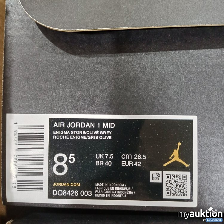 Artikel Nr. 464249 Artikel Nr. 464249: Nike Air Jordan Mid Sneaker Gr. 42 Enigma Stone/Olive Grey