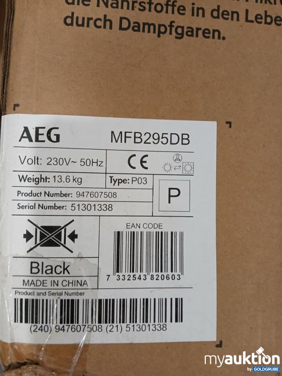 Artikel Nr. 929249 Artikel Nr. 929249: AEG MFB295DB Mikrowelle