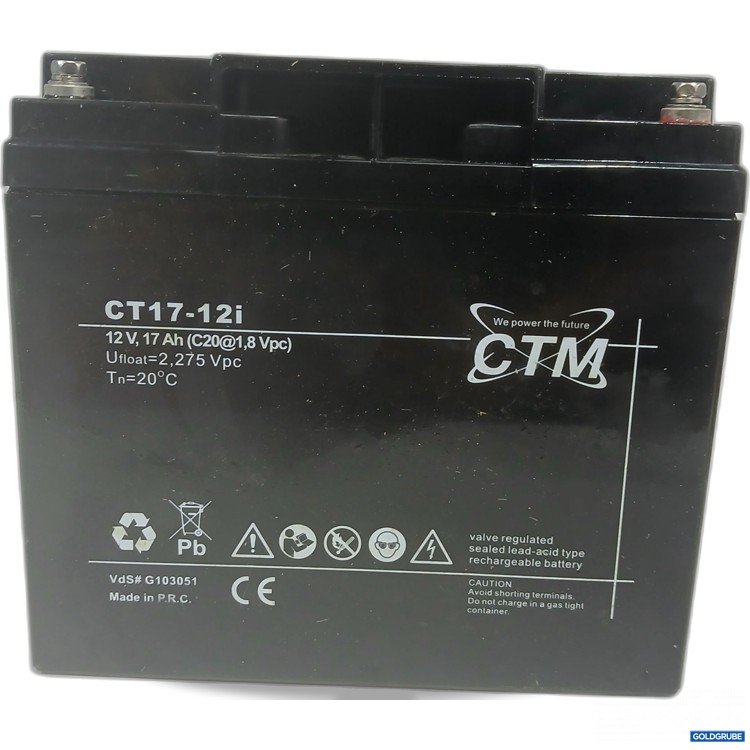 Artikel Nr. 986249 Artikel Nr. 986249: CTM Batterie CT17-12i 12V, 17Ah (C20@1,8 Vpc)