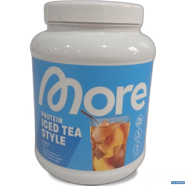 Artikel Nr. 460250 Artikel Nr. 460250: More Protein Iced Tea Style Peach Flavour 600g