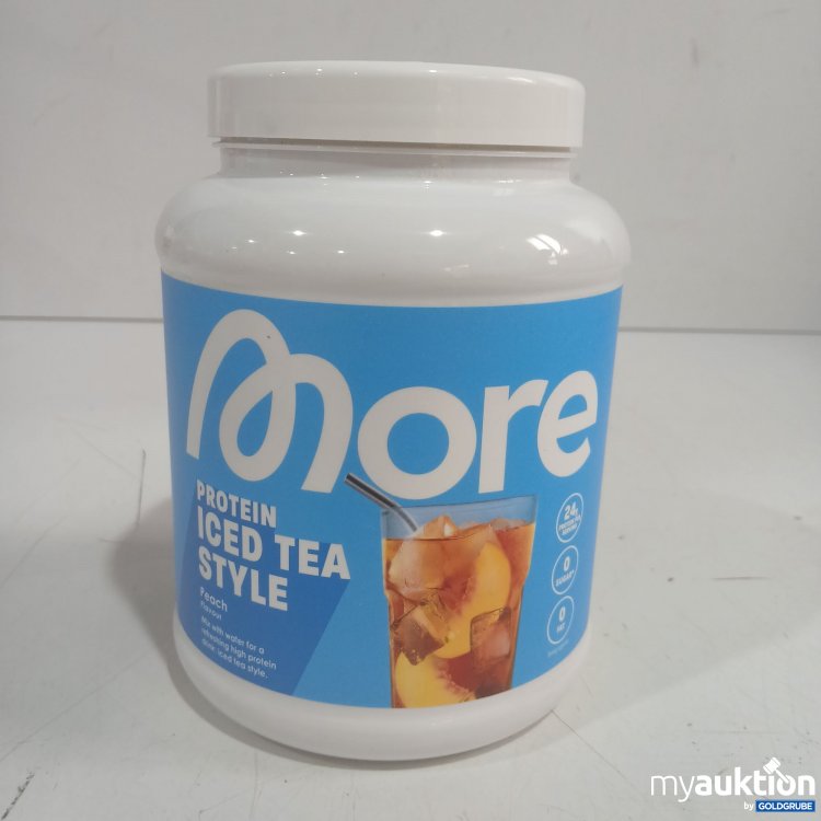 Artikel Nr. 460250 Artikel Nr. 460250: More Protein Iced Tea Style Peach Flavour 600g