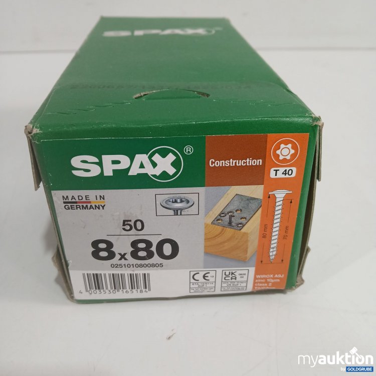 Artikel Nr. 882250: Spax Schrauben T40 8x80 50Stk 