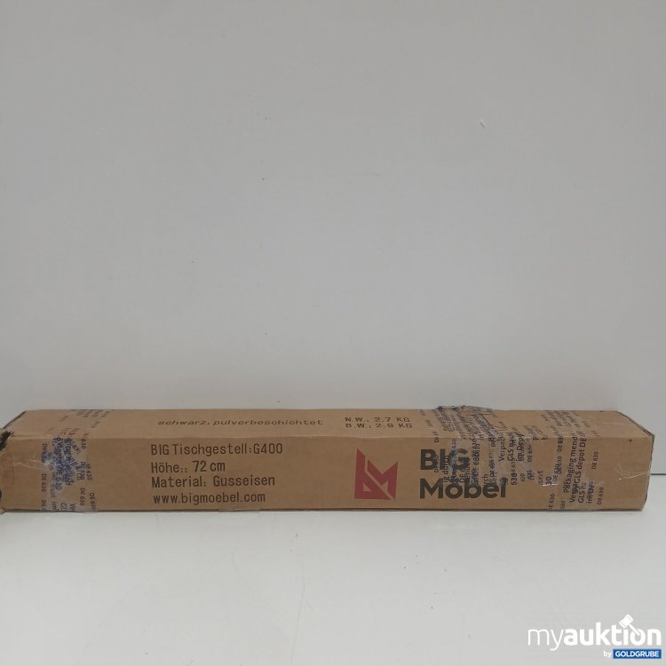 Artikel Nr. 922250 Artikel Nr. 922250: Big Möbel BIG Tischgestell G400 Höhe 72cm schwarz Pulverbeschichtet