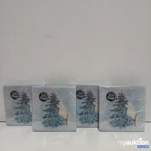 Auktion TableHome Papierservietten Weihnachtsbaum Motiv je 20 Servietten 4x33x33