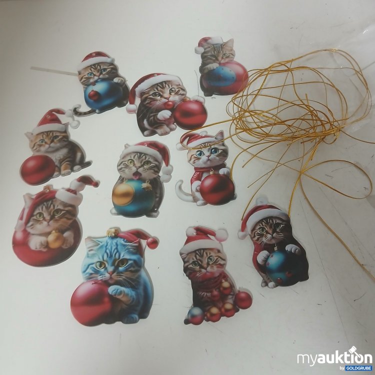 Artikel Nr. 399252 Artikel Nr. 399252: Weihnachtsbaum Katzen Anhänger 10 Stück