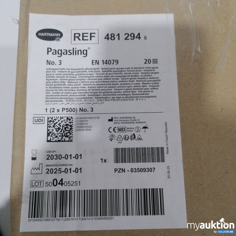 Artikel Nr. 522252: Hartmann Pagasling No. 3 Tupfer aus Verbandmull EN 14079 2x500Stk 