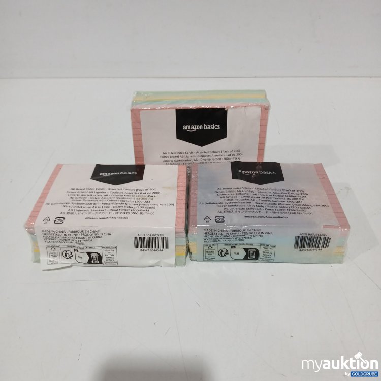 Artikel Nr. 895252: Amazonbasics A6 Karteikarten 3x200stk