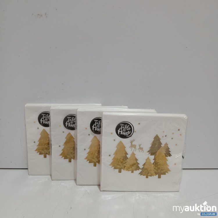 Artikel Nr. 527253: TableHome Servietten Weihnachtsmotiv gold je 20 Servietten 4x33x33