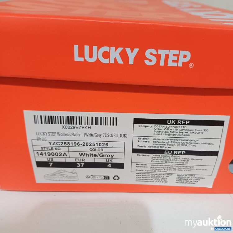 Artikel Nr. 464254 Artikel Nr. 464254: Lucky Step Sneaker weiß mit brauner Sohle Größe 37