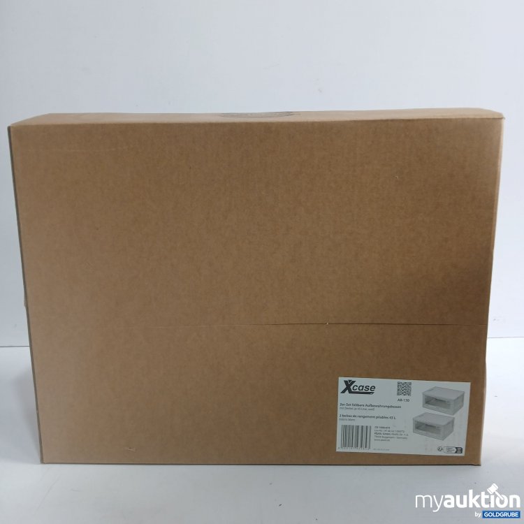 Artikel Nr. 964254: XCase 2er Set faltbare Aufbewahrungsboxen mit Deckel je 45L weiß 