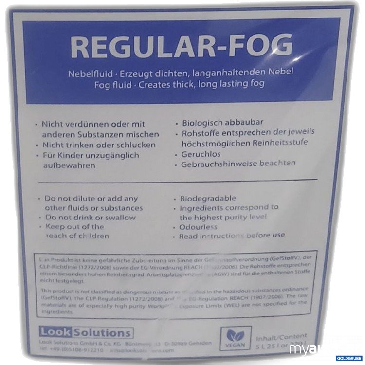 Artikel Nr. 986254 Artikel Nr. 986254: Regular-Fog Nebelfluid 5L