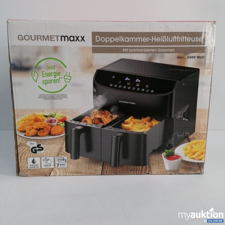 Artikel Nr. 340255 Artikel Nr. 340255: Gourmet Maxx Doppelkammer Heißluftfritteuse max. 2400 W