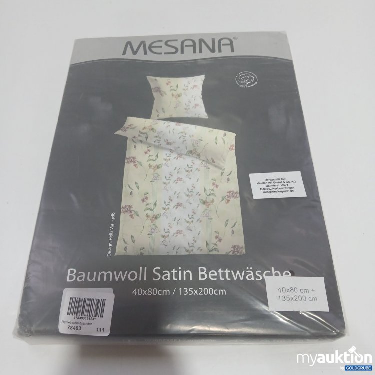 Artikel Nr. 865255: Mesana Baumwoll Satin Bettwäsche 40x80cm +135x200cm