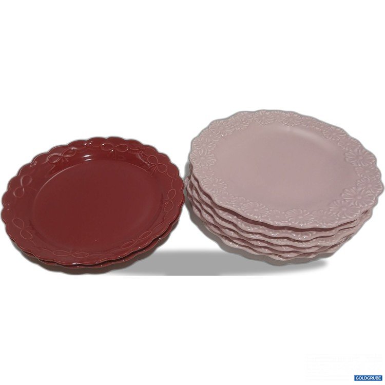 Artikel Nr. 98255: Zebra A/S Diverse Teller Rot und Rosa 8Stk 
