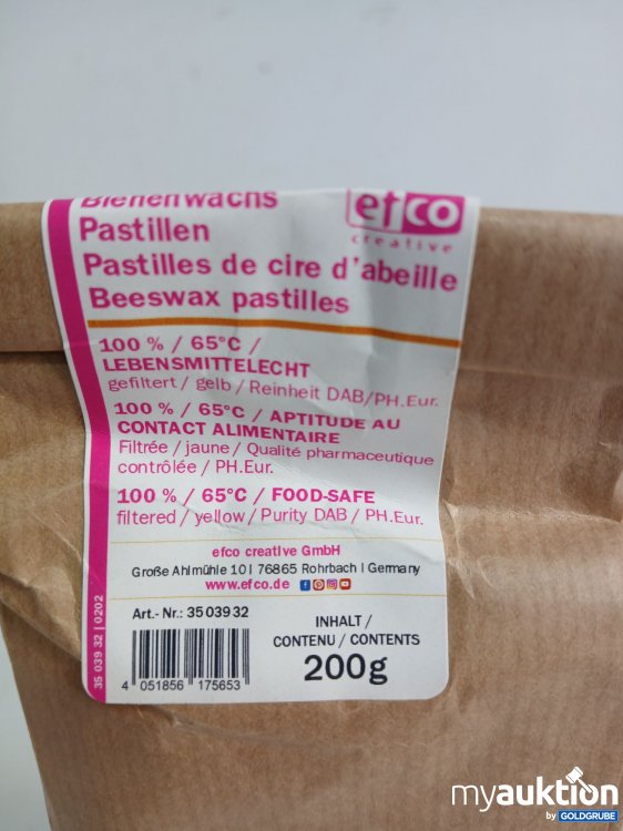 Artikel Nr. 995255 Artikel Nr. 995255: EFCO Bienenwachs Pastillen Lebensmittelecht 2x je 200g