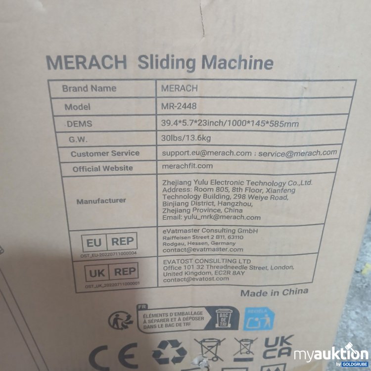 Artikel Nr. 461256 Artikel Nr. 461256: Merach Sliding Machine MR-2448 black