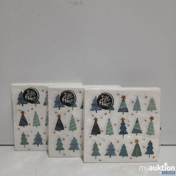 Artikel Nr. 527256 Artikel Nr. 527256: TableHome Papierservietten Weihnachtsbaum Motiv je 20 Servietten 3x33x33