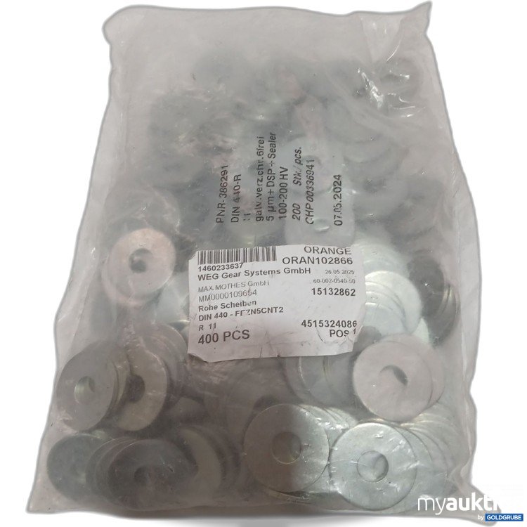 Artikel Nr. 883256 Artikel Nr. 883256: Rohe Scheiben Unterlegscheiben für Schrauben DIN 440