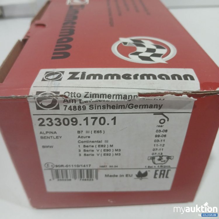 Artikel Nr. 892256: Zimmermann 23309.170.1 Bremsbeläge
90R-01110/1417