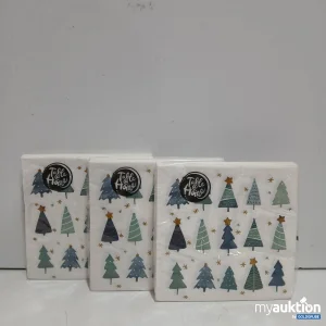 Auktion TableHome Papierservietten Weihnachtsbaum Motiv je 20 Servietten 3x33x33