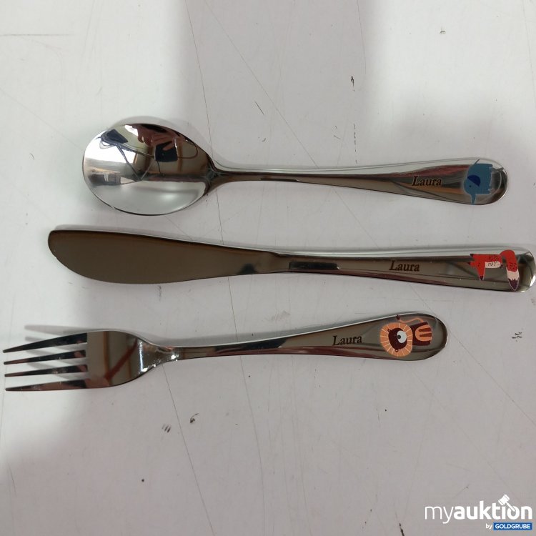 Artikel Nr. 871257 Artikel Nr. 871257: Kinderbesteck bunt mit Namen Laura