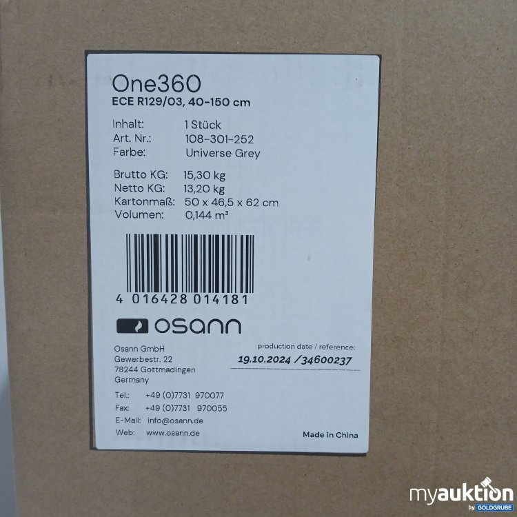 Artikel Nr. 916257: Osann One360 ECE R129/03, 40-150cm Universe Grey 