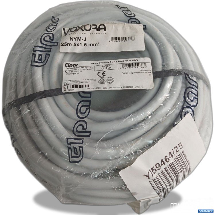 Artikel Nr. 964257: Voxura NYM-J Kabel 25m 5x1,5mm² 