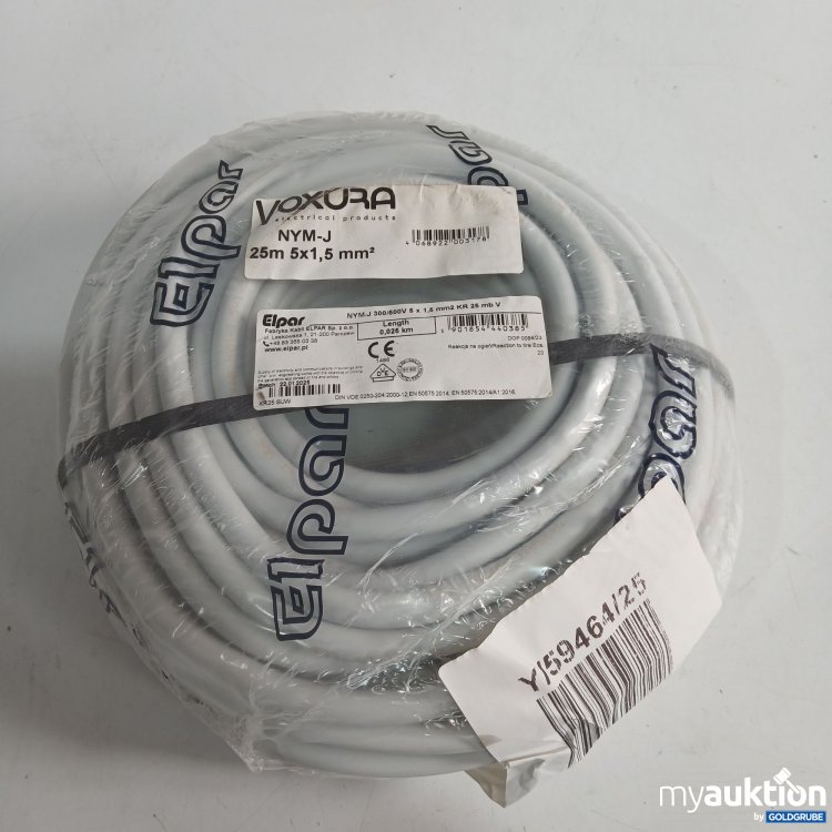 Artikel Nr. 964257: Voxura NYM-J Kabel 25m 5x1,5mm² 