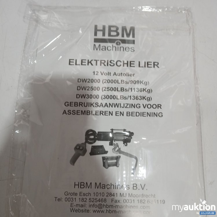 Artikel Nr. 988257: HBM Machines Elektrische Lier 12 Volt Autolir 
