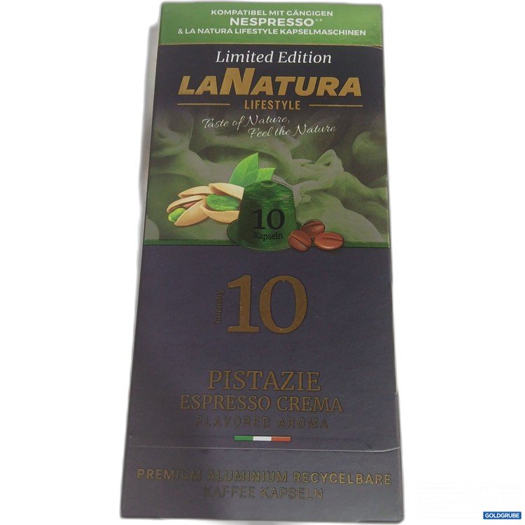 Artikel Nr. 460258 Artikel Nr. 460258: LaNatura Limited Edition Pistazie Espresso Crema 10 Kapseln