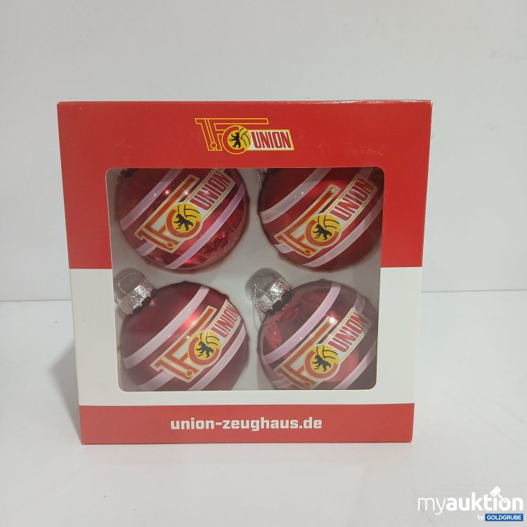 Artikel Nr. 816258 Artikel Nr. 816258: Union Zeughaus Christbaum Kugeln 4er Set FC Union Berlin