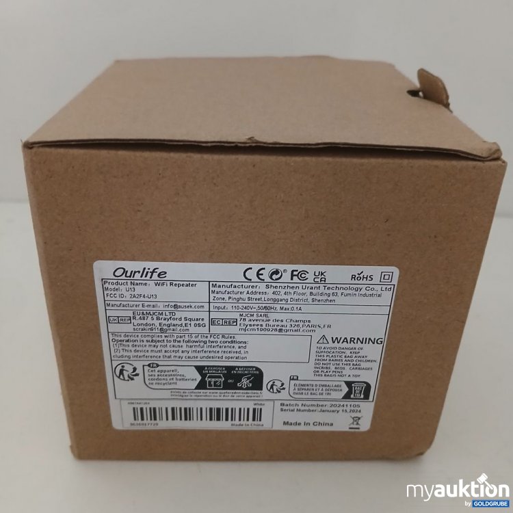 Artikel Nr. 921258: Ourlife WiFi Repeater U13