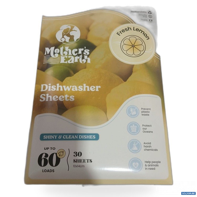 Artikel Nr. 444259 Artikel Nr. 444259: Mothers Earth Dishwasher Sheets Fresh Lemon 30 Sheets 10x14cm