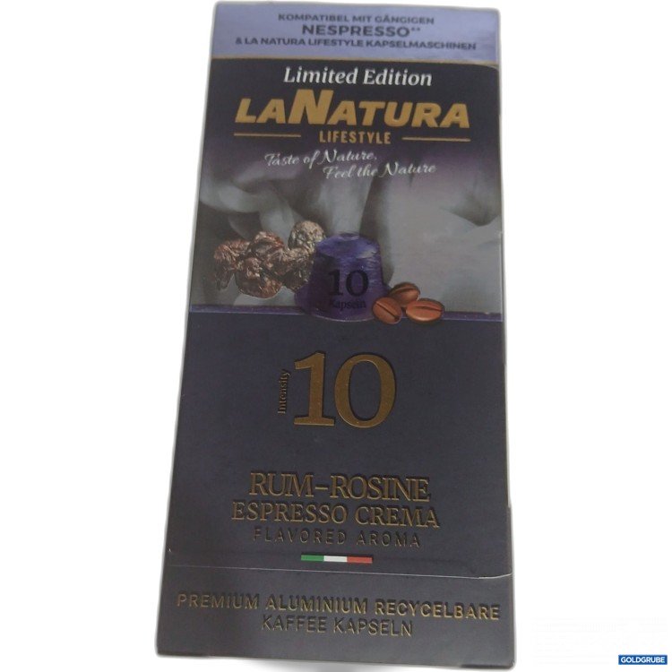Artikel Nr. 460259 Artikel Nr. 460259: LaNatura Limited Edition Rum-Rosine Espresso Crema 10Kapseln.