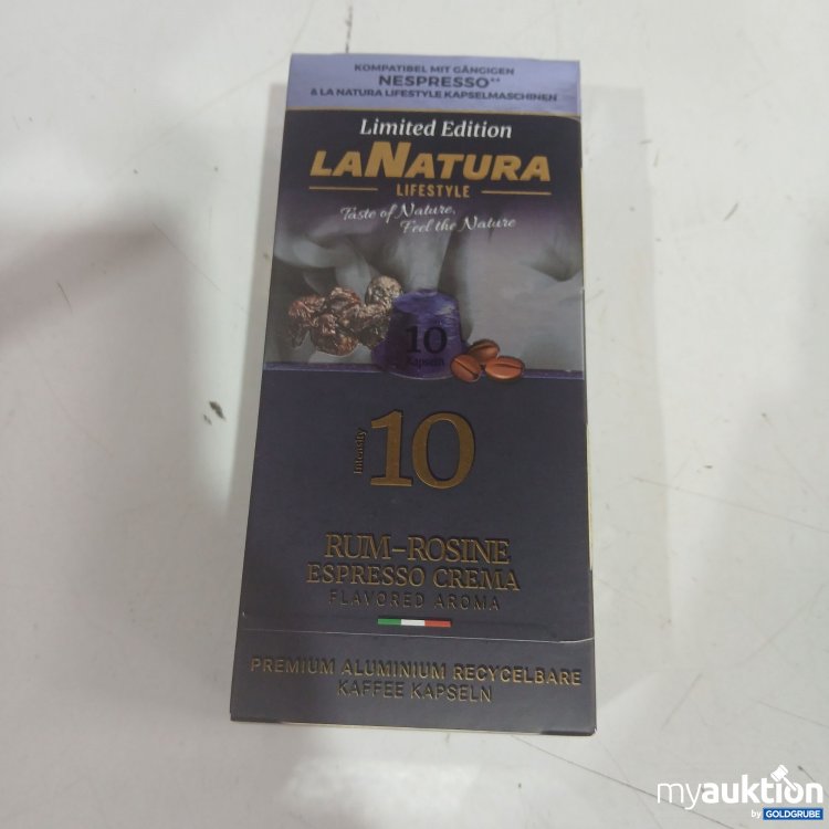 Artikel Nr. 460259 Artikel Nr. 460259: LaNatura Limited Edition Rum-Rosine Espresso Crema 10Kapseln.
