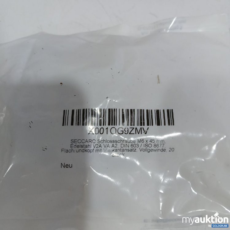 Artikel Nr. 920259: SECCARC Schloss-Schraube M6 45 mm