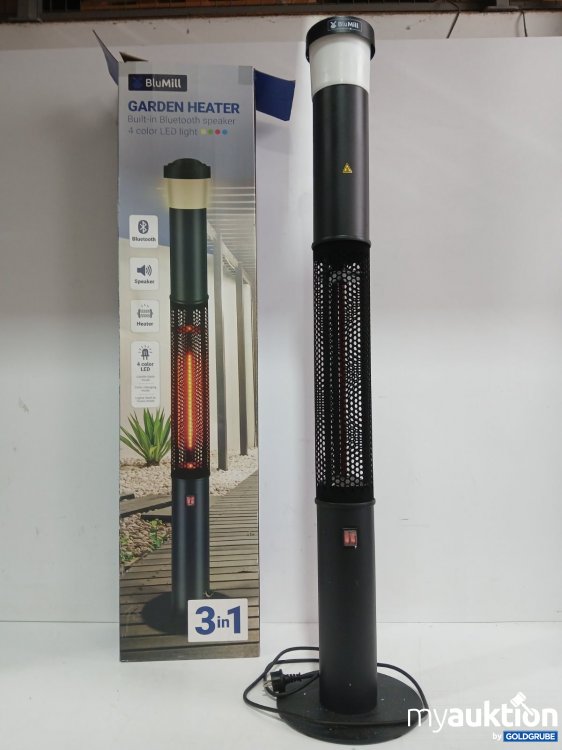 Artikel Nr. 938259 Artikel Nr. 938259: BluMill Garden Heater mit Bluetooth Speaker und 4 color LED