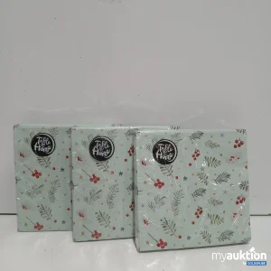 Auktion TableHome Servietten mit Weihnachtsmotiv je 20 Servietten 3x33x33