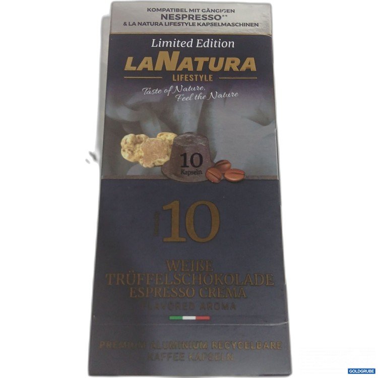 Artikel Nr. 460260 Artikel Nr. 460260: LaNatura Limited Edition weiße Trüffelschokolade Espresso Crema 10 Kapseln
