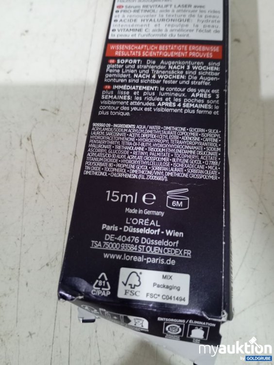 Artikel Nr. 993260: L'Oréal Revitalift Laser Dreifach-Power Pflege Auge 15ml