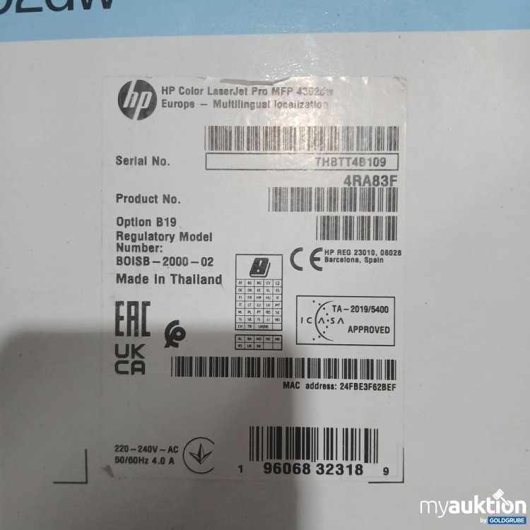 Artikel Nr. 892261: HP Color LaserJet Pro MFP 4302dw