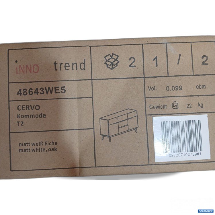 Artikel Nr. 951261: Inno Trend Kommode Cervo T2 matt weiß Eiche 48643WE5 