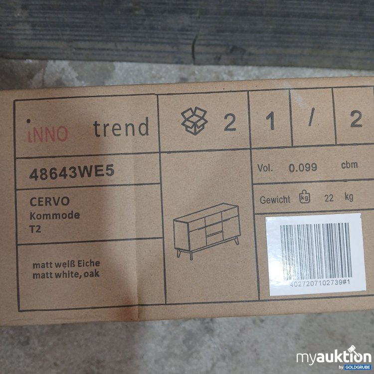 Artikel Nr. 951261: Inno Trend Kommode Cervo T2 matt weiß Eiche 48643WE5 