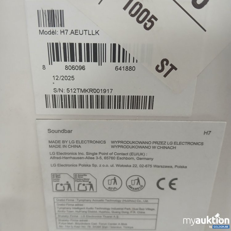 Artikel Nr. 996261 Artikel Nr. 996261: LG Sounds Suite AI H7