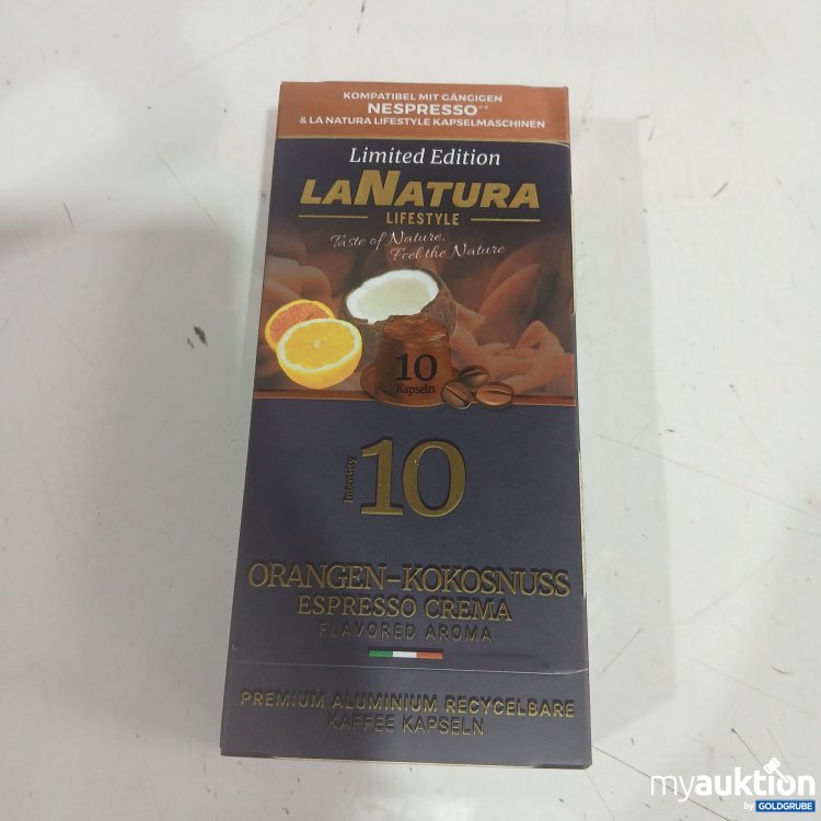 Artikel Nr. 460262 Artikel Nr. 460262: LaNatura Limited Edition Orangen-Kokosnuss Espresso Crema 10Kapseln
