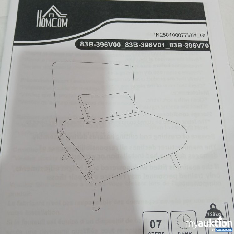 Artikel Nr. 478262 Artikel Nr. 478262: HomCom Sessel 83B-396V00