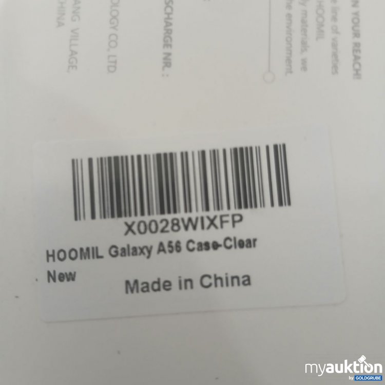 Artikel Nr. 933262 Artikel Nr. 933262: HOOMIL Galaxy A56 Case Clear Smartphone Protective