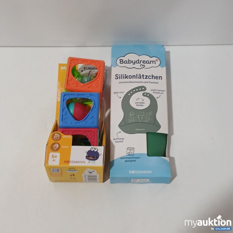 Artikel Nr. 955262: Babydream Silikonlätzchen & Miniju Klingende Bausteine