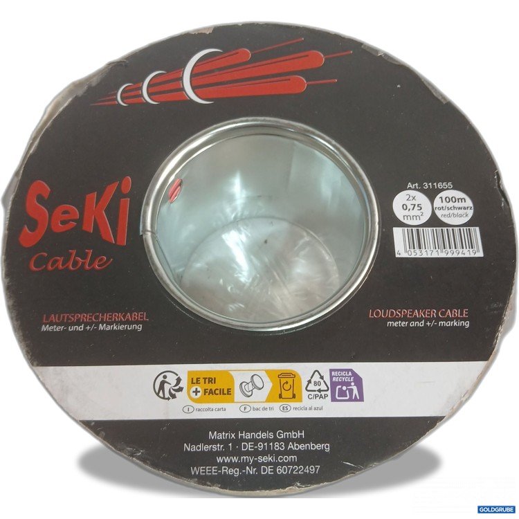Artikel Nr. 960263: Lautsprecherkabel 100m schwarz/rot 